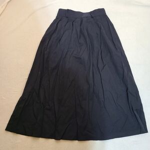 VTG Black Skirt Medium Midi Casual Aline Summer Lightweight